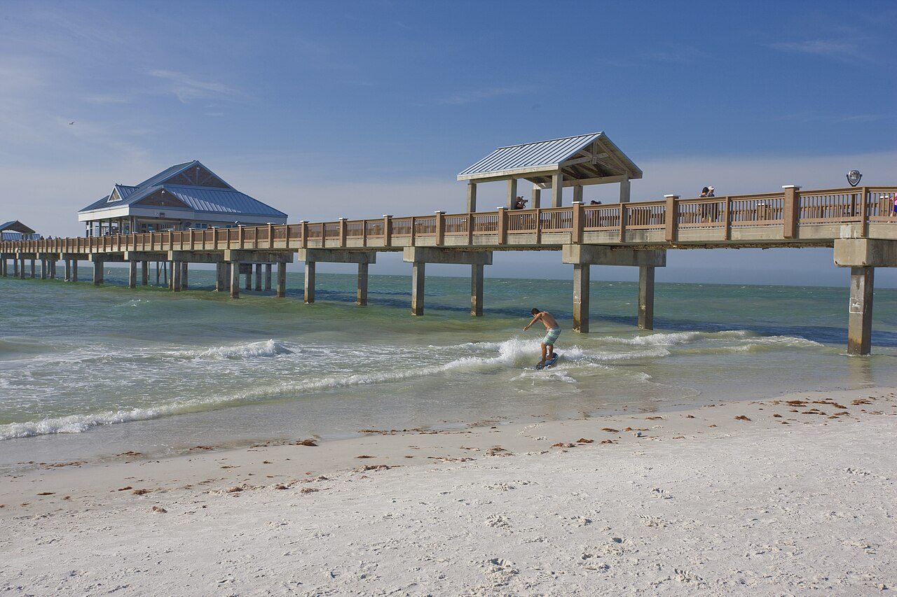 Clearwater Beach, Florida - white sand and the pier over the Gulf